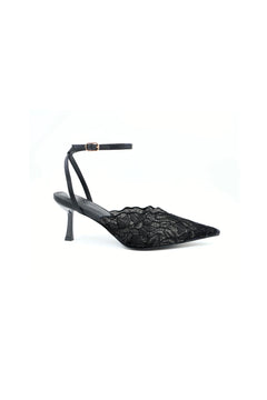 Diana Lace Heels Black