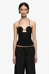 Delila Spiral Top Black