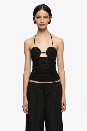 Delila Spiral Top Black