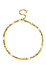Creo Necklace by Amber Sceats, pearl and gold statement necklace, perfect for elevated occasion styling