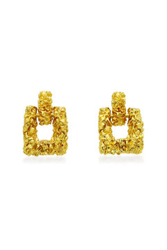 Boa Earrings by Amber Sceats, textured gold statement earrings, perfect for elevated everyday or evening styling