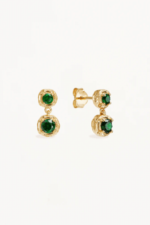 By Charlotte | 18k Gold Vermeil Depth Of You Drop Earrings | Girls with Gems
