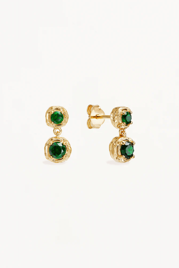By Charlotte | 18k Gold Vermeil Depth Of You Drop Earrings | Girls with Gems