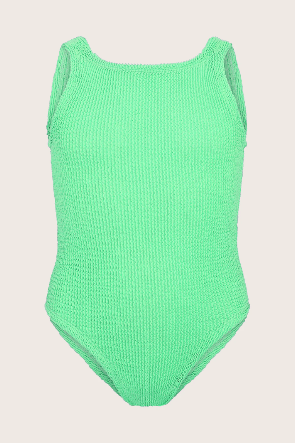 Hunza G | Kids Classic Swim Lime | Girls with Gems
