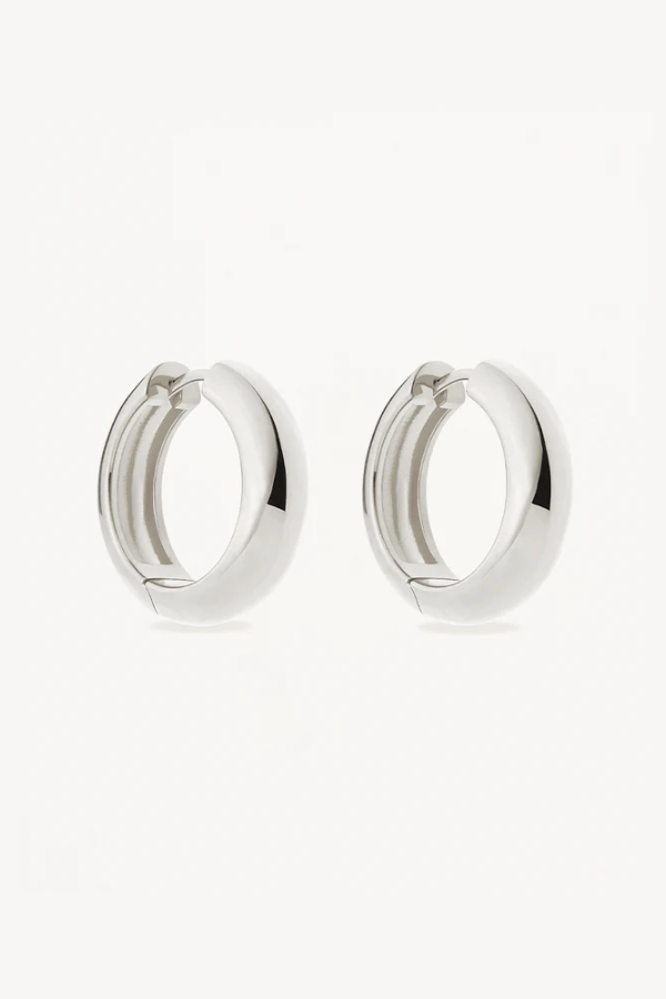 By Charlotte | Bold Large Hoops Sterling Silver | Girls with Gems
