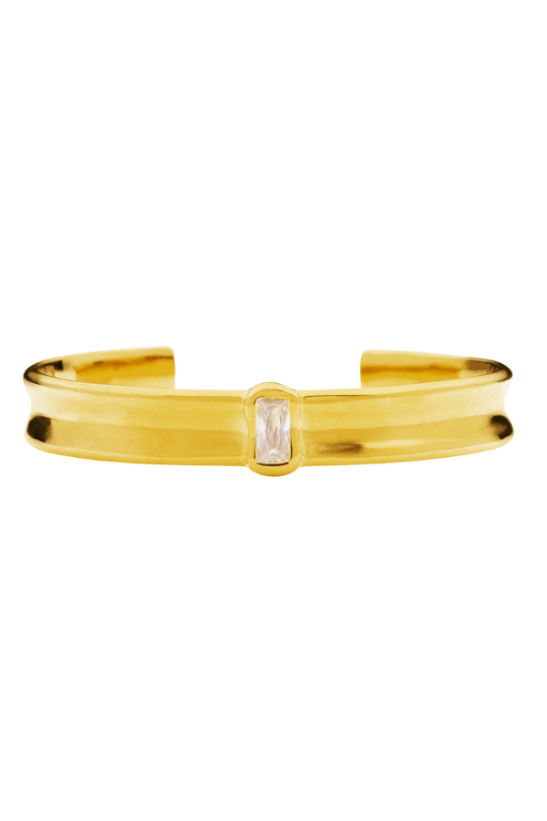 Nerine Bracelet by Amber Sceats, handcrafted in Italy with 24K gold plating and cubic zirconia, a trendy and elegant piece for any outfit.