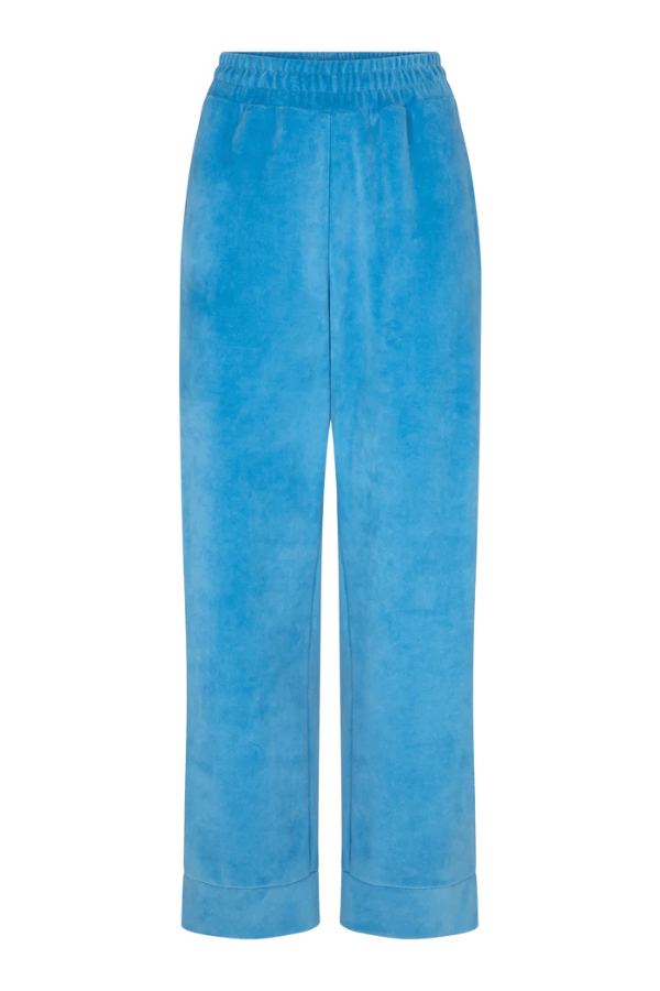 Araminta James | Velour Piping Pant Dusty Blue | Girls With Gems