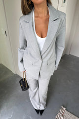 Ella Squire Single Breasted Blazer Grey