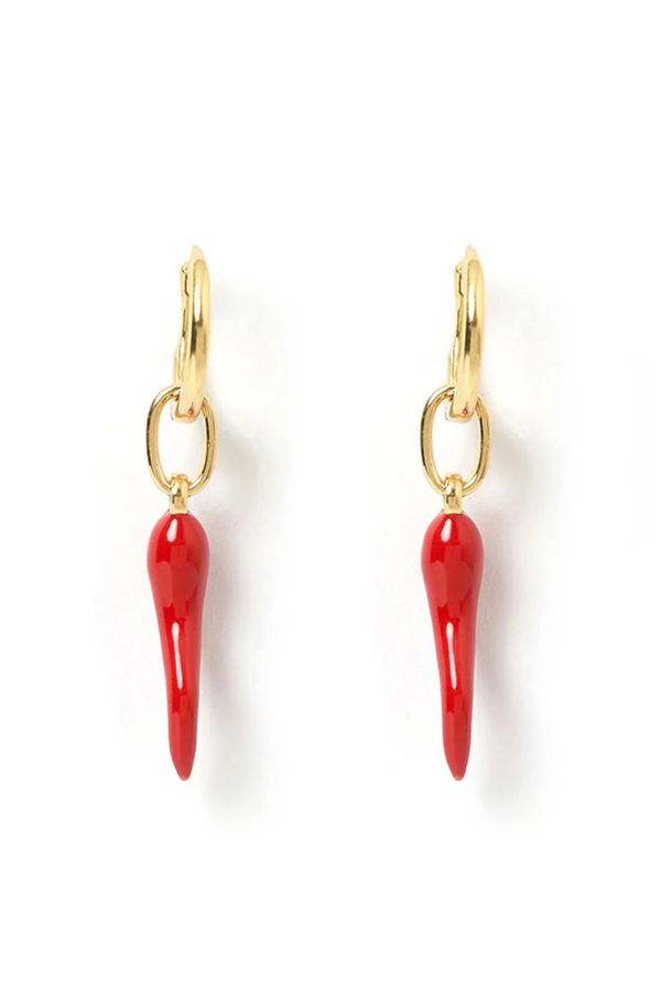 Arms of Eve | Cornicello Red Charm Earrings | Girls with Gems