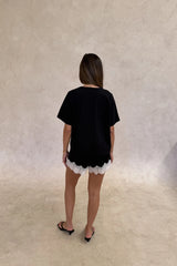 Carter V Neck Tee White by Sneaky Link – a relaxed cotton tee with V neckline and boxy fit. Perfect for everyday styling.