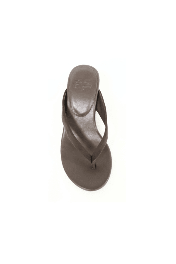 Dani Wedge Chocolate by Sneaky Link, Suede open-toe wedge slide with a minimalist silhouette for elevated everyday off-duty styling.