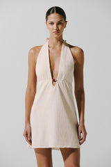 Louise Mini Dress Salina by Baobab, V neck mini dress with open back, perfect for resort or evening styling