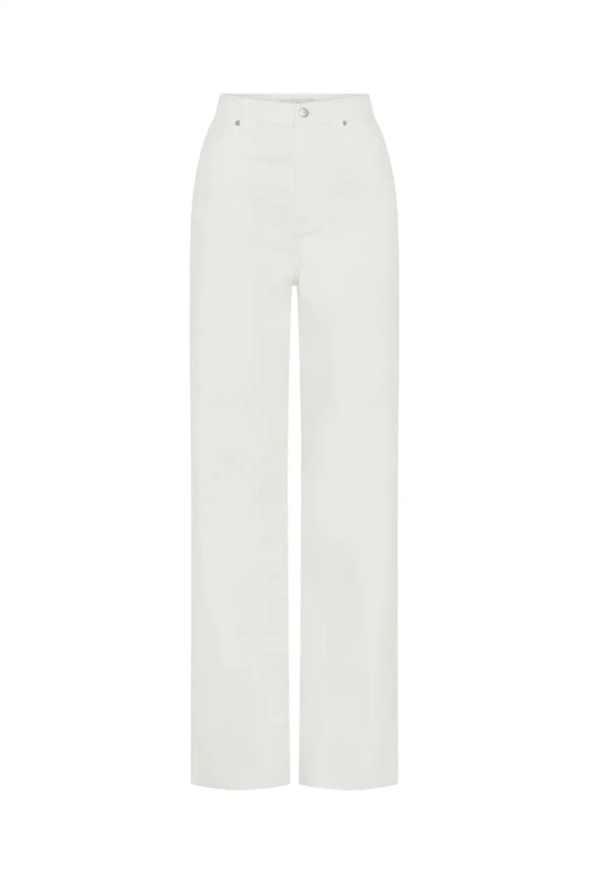 Celine High Rise Stretch Jean White