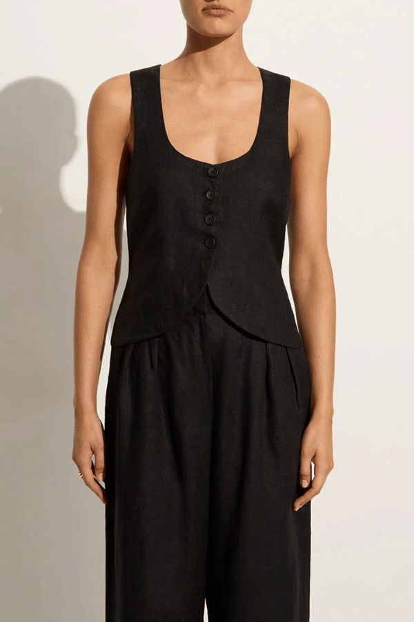 Faithfull the Brand | Stanze Vest Black | Girls With  Gems