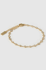 Alessia Bracelet Stone by Arms of Eve – 14K gold PVD chain bracelet with sparkling zircon stones.