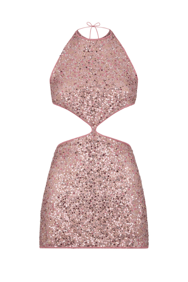 Oséree | Netquins Cut Out Dress Old Rose | Girls with Gems