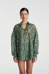 Sheer LS Shirt Viper by Summi Summi, sheer long sleeve shirt, perfect for layering or night out styling
