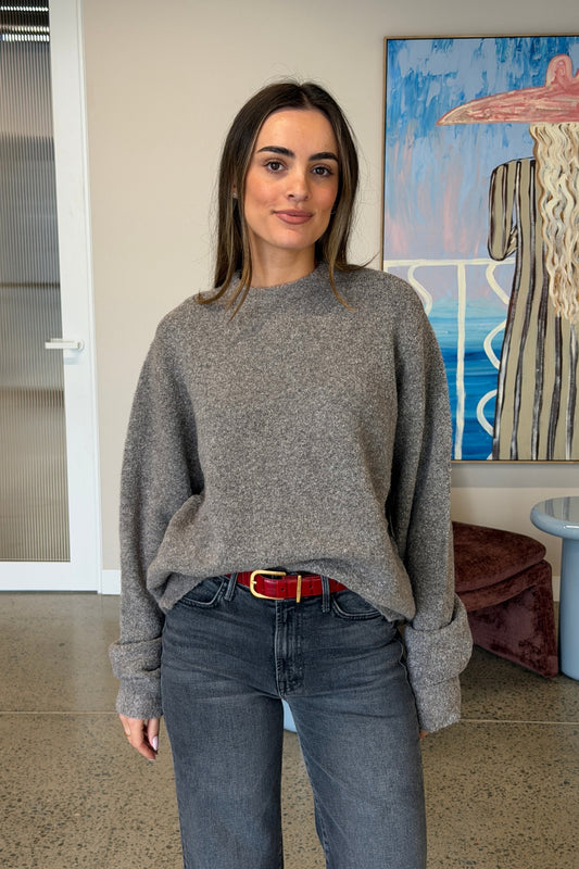 Stella Crew Neck Beige Grey