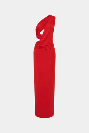 The 'Solstice' Cupro Dress Cherry