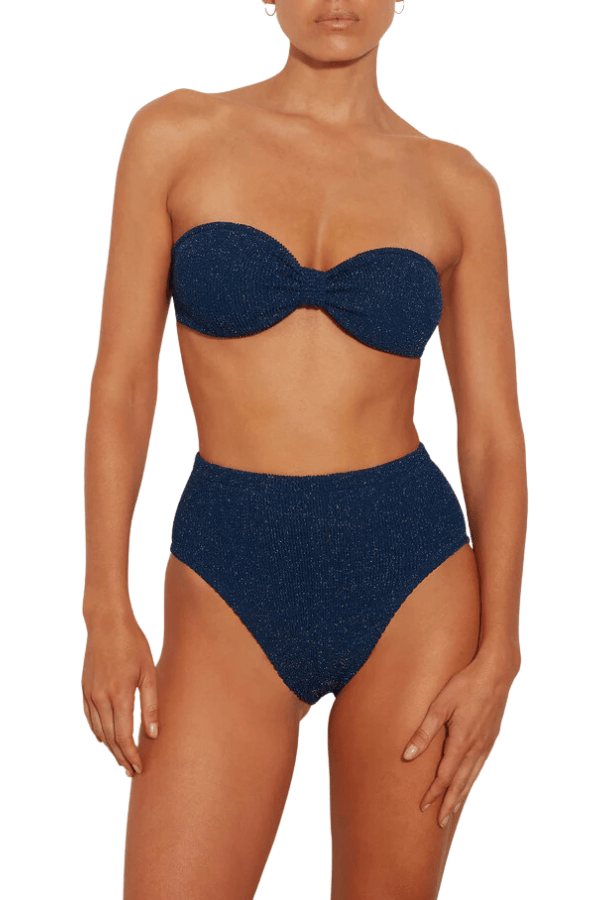 Hunza G | Ruby Bikini Navy/Silver | Girls with Gems