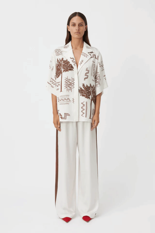 Camilla and Marc | Cassia Shirt Cassia Oyster Print | Girls With Gems