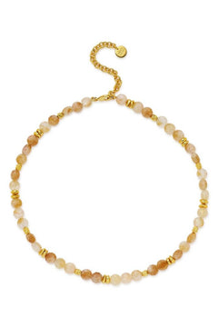 Claret Necklace by Amber Sceats, citrine quartz and gold necklace, perfect for elevated everyday styling