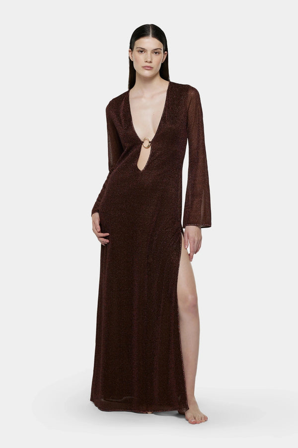 Lumiere O Long Kaftan Chocolate