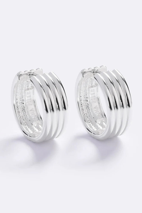 Bondi Waves Hoops Silver