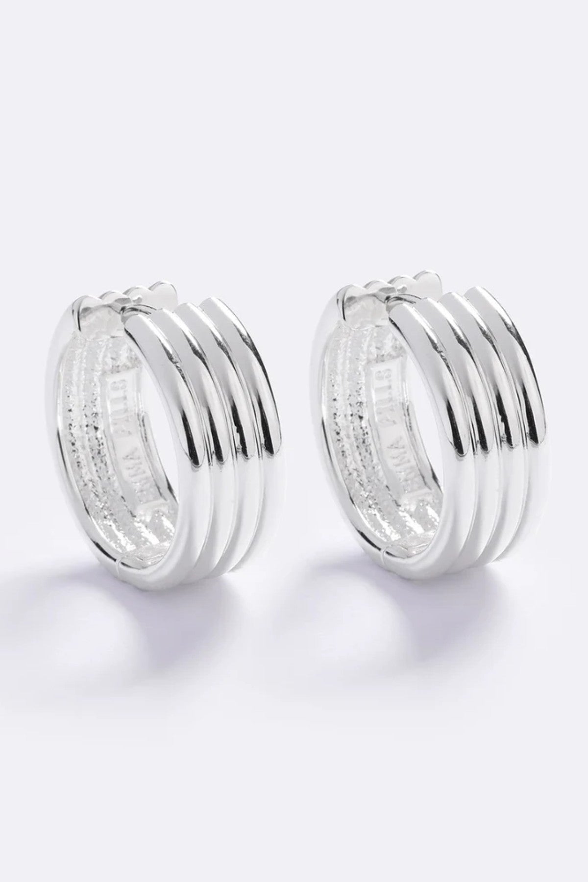 Bondi Waves Hoops Silver