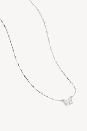 I Believe I Become Necklace Sterling Silver by By Charlotte – butterfly pendant necklace with cubic zirconia stones.