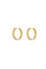 Avant Studio | Priscilla Pave Hoops Gold | Girls with Gems