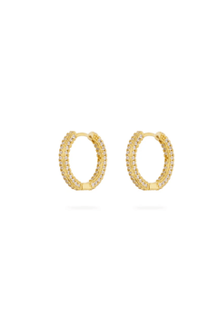 Avant Studio | Priscilla Pave Hoops Gold | Girls with Gems
