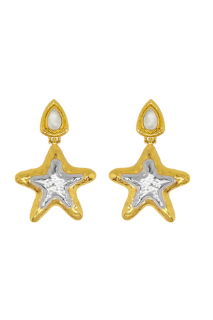 Mountain and Moon | Portia Earring Mixed Metal | Girls with Gems