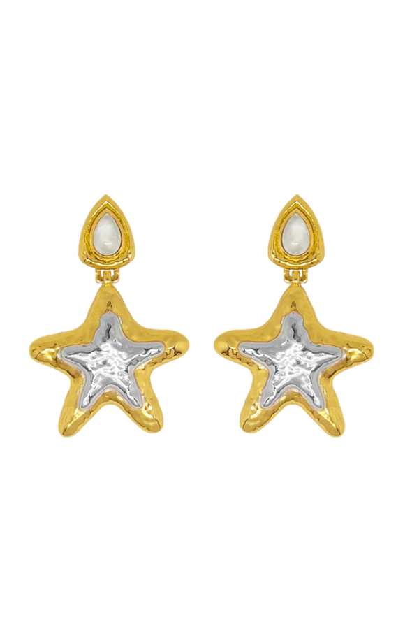 Mountain and Moon | Portia Earring Mixed Metal | Girls with Gems