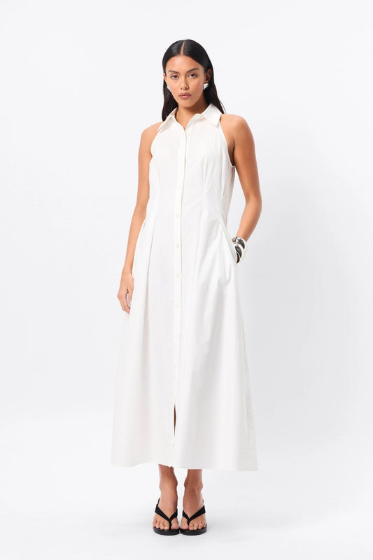 Roam Midi Dress White