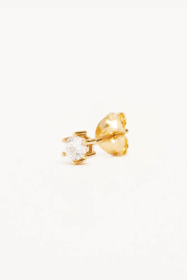 By Charlotte | 14k Solid Gold Crystal Stud Earring | Girls With Gems