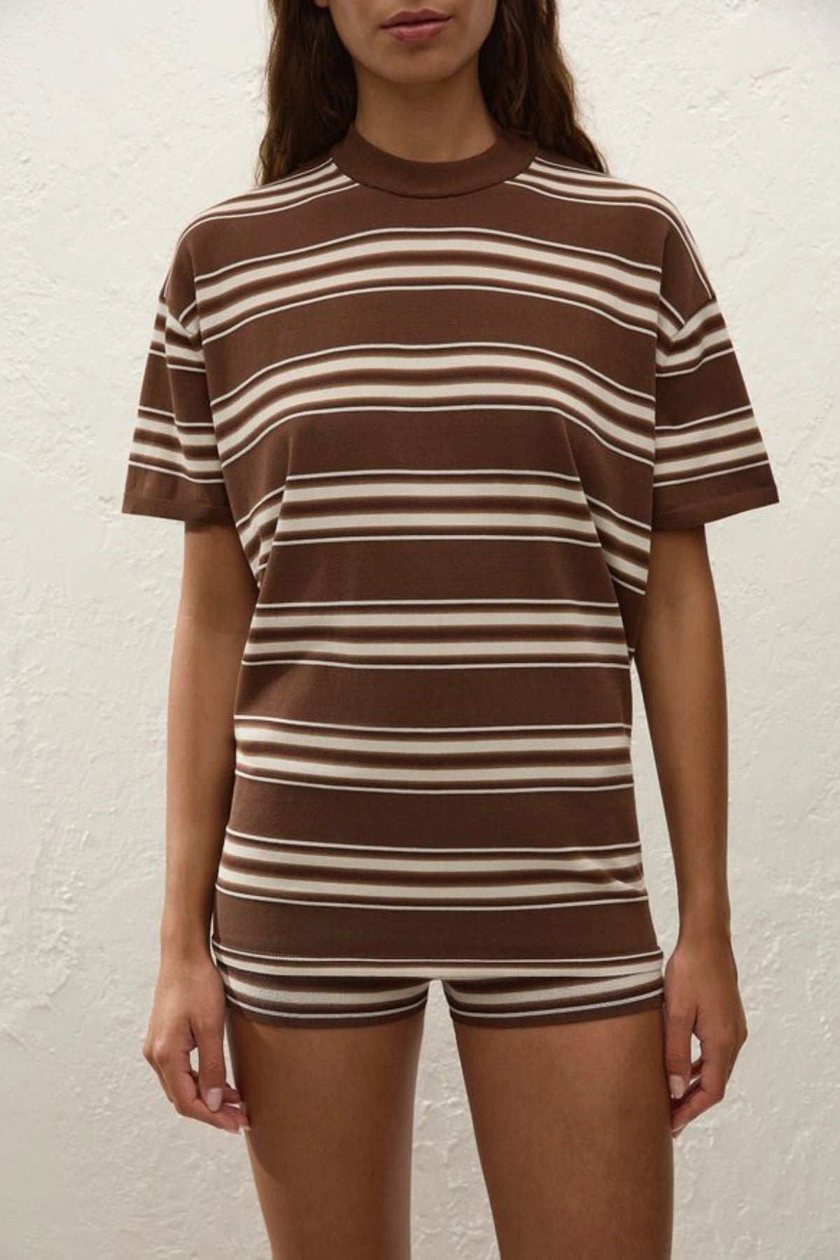 Le Paz Top Ombre Stripe Macro Carob