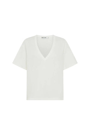 Carter V Neck Tee White