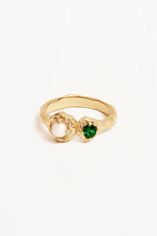 By Charlotte | 18k Gold Vermeil Moonlit Tides Ring | Girls with Gems