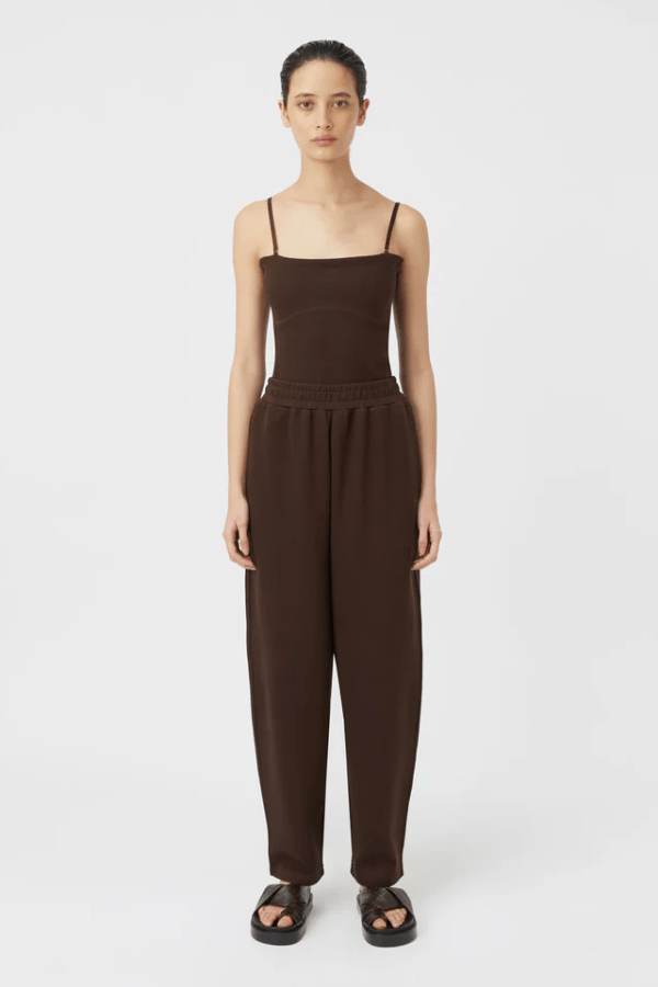 Jensen Bodice Espresso by Camilla and Marc – structured cotton bodice with adjustable straps and sleek zip, perfect for trendy off-duty days or layered looks.