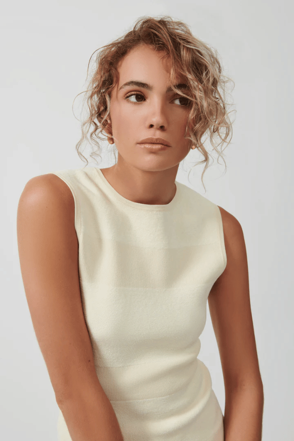 Onte | Alma Top Ivory | Girls With Gems
