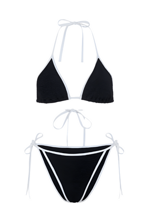 Hunza G | Gina Bikini Contrast Black/White | Girls with Gems
