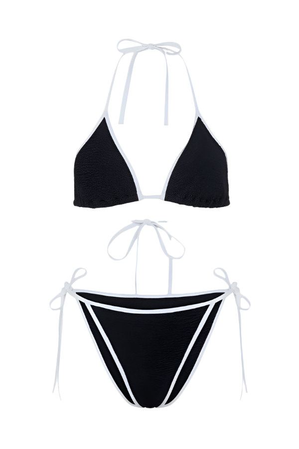 Hunza G | Gina Bikini Contrast Black/White | Girls with Gems