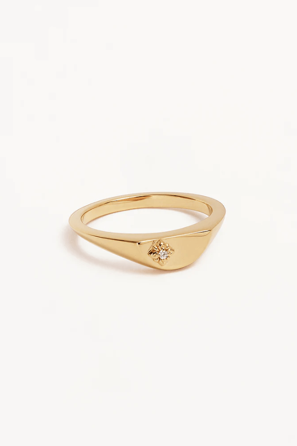 By charlotte | 18k Gold Vermeil Lotus Ring | Girls with Gems