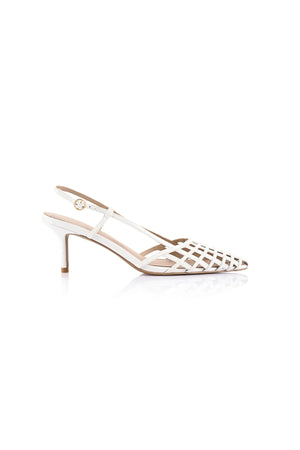 Miranda Heel White Leather