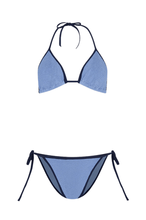 Hunza G | Gina Bikini Contrast Cornflower/Navy | Girls with Gems