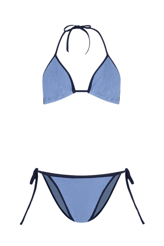Hunza G | Gina Bikini Contrast Cornflower/Navy | Girls with Gems