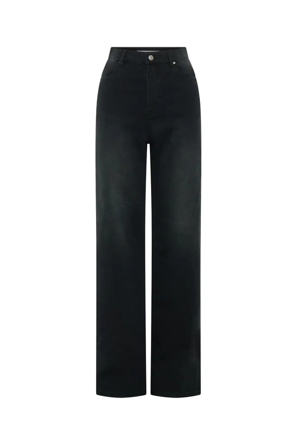 Celine High Rise Stretch Jean Black Wash
