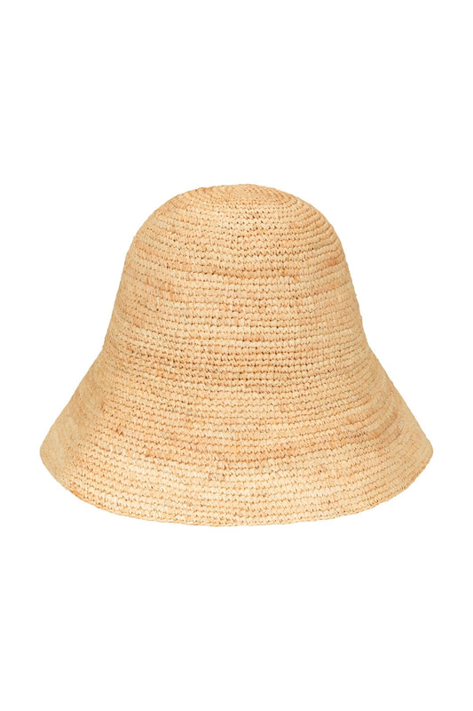 Shoal Bucket Raffia Crochet Packable Natural