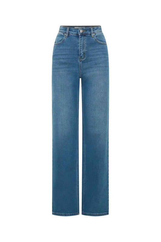 Celine High Rise Stretch Jean Indigo